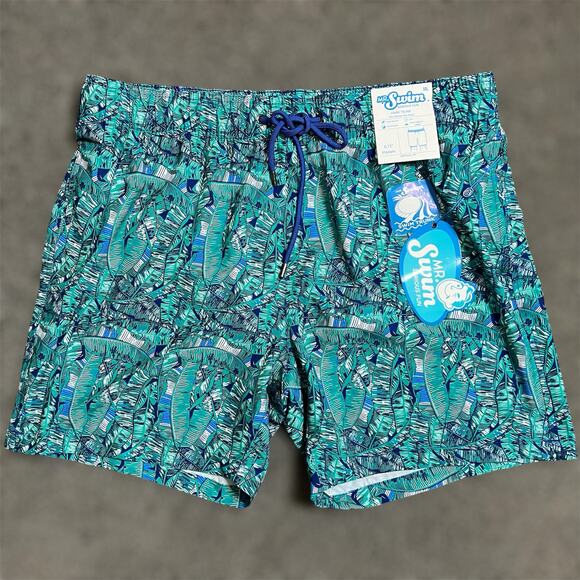 Mr. Swim Trunks XXL Mens Whisping Palm Tropical Beach Vacation Swimming Shorts - Picture 1 of 8